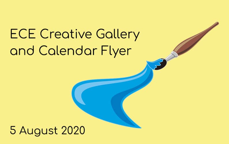 ECE Creative Gallery and new calendar flyer