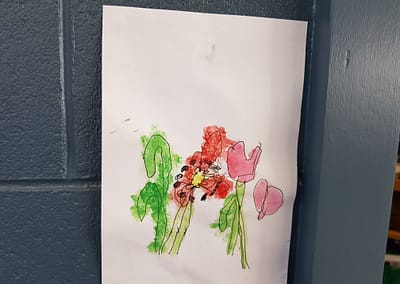 photo of a prep students painting of poppies